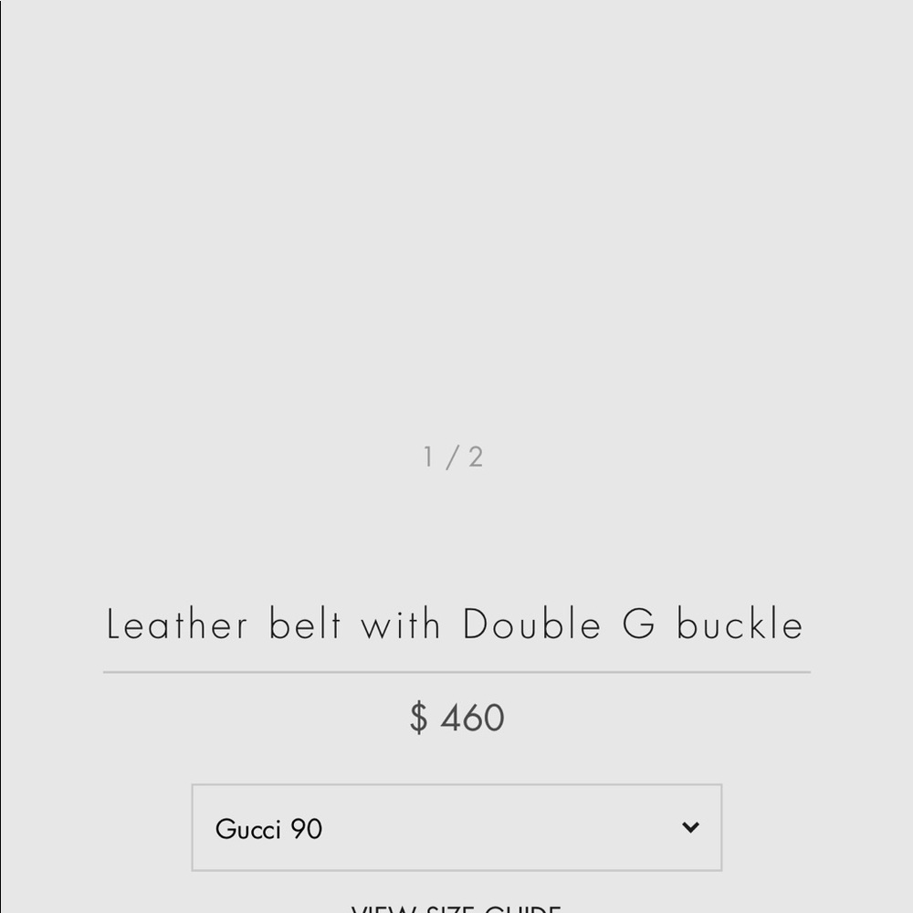 AUTHENTIC Gucci Leather Belt w/ Double G Buckle, size 90/36, fits size 8, 1.5in - Picture 4 of 4